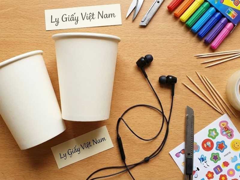 hướng dẫn lấy ly giấy làm loa