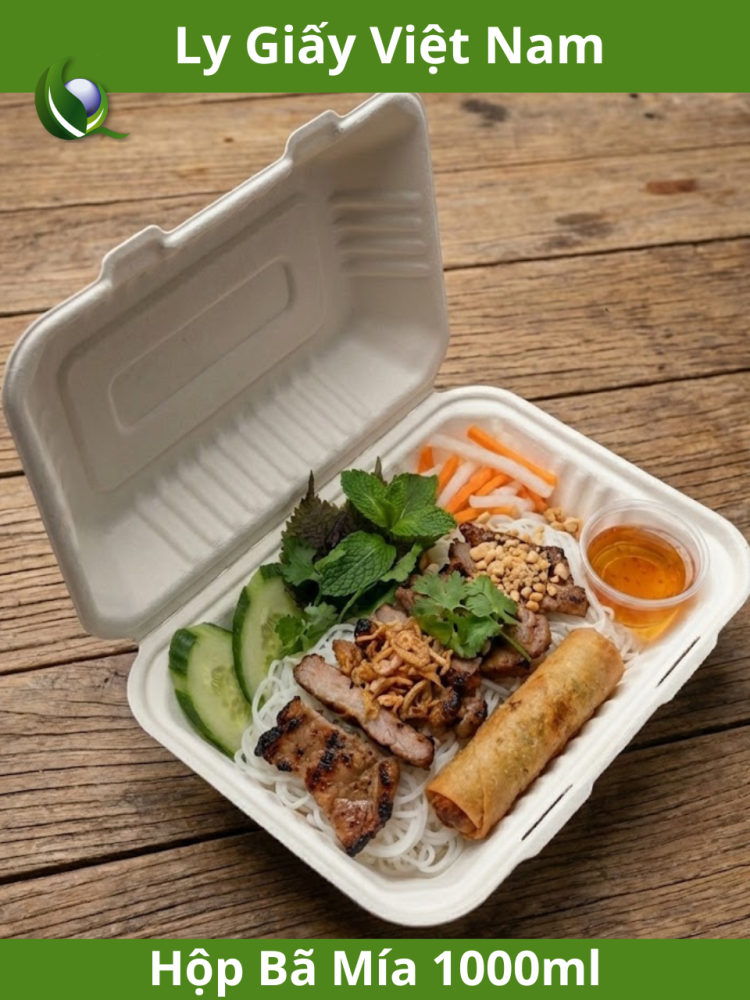 1000ml Sugarcane Bagasse Box