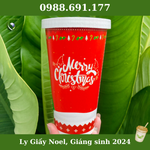 Thiết kế ly giấy Giáng sinh 2024