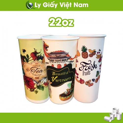 Ly Giấy In Sẵn Thiết Kế 22oz